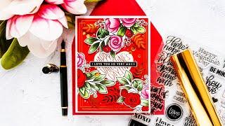 Yippee for Yana: Stamped & Foiled Valentine's Card