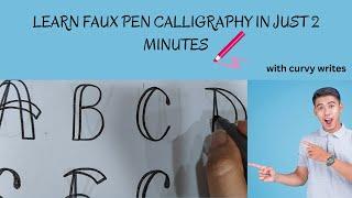 Basic Calligraphy strokes for beginners | faux Calligraphy | tutorials