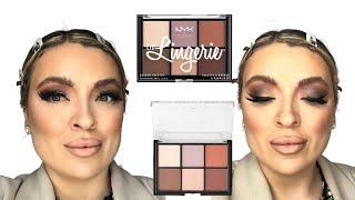 FIRST IMPRESSION of nyx lid lingerie eyeshadow palette review