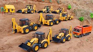 Jcb 5cx backhoe parking video | tractor trolley video | jcb 3dx | jcb cartoon video