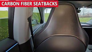 Real Carbon Fiber Seatbacks for Tesla Model 3 Performance