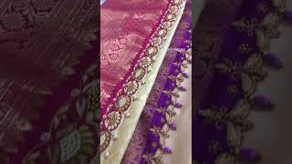 Beautiful Maggam Work Saree Kuchu Designs for. Bride !! #sareekuchu #maggamwork #aariwork