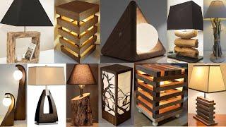 Creative Wooden Table Lamps & Wooden Bedside Lamps for home décor & DIY enthusiasts woodworking idea