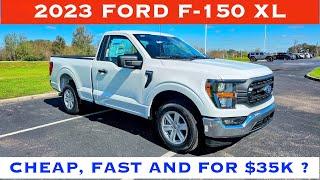 2023 Ford F-150 XL 2.7L TTV6 - Cheapest New F-150 For Under $35k ! POV Review and Test Drive !