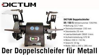 DICTUM® Doppelschleifer DS 150 S - Produktvorstellung