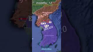 north korea vs south korea(war scenario) #asia #mapping #mapanimation #maps #map #shorts #animation