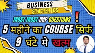 9 Hour BUSINESS Statistics Study Plan to Ace Your Exam / Most important topics / full marks in stats