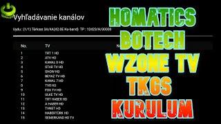 Homatics Botech Wzone Live Tv Android Tv Type-C DVB-S2 Tuner TKGS Kurulum