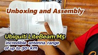 Unboxing and Assembly Ubiquiti LiteBeam M5 incredible range of up to 30+ km