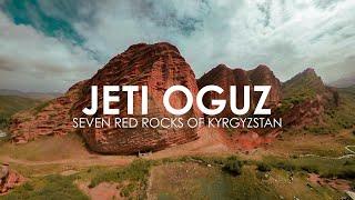 7 Giant Red Rocks of Kyrgyzstan, Jeti-Oguz, 4K DJI Drone