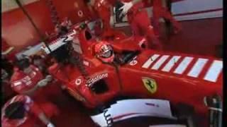 Michael Schumacher takes the car out for a spin