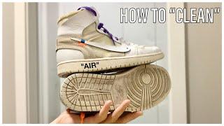 Cleaning an Air Jordan 1 Off-White in 4 minutes! | Sneaker Cleaning