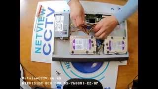 Hikvision NVR DS-7608 8TB Hard Drive Installation guide How to