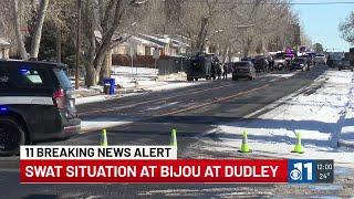 WATCH: Large law enforcement presence near homes east of Colorado Springs’ Memorial Park Wednesda...