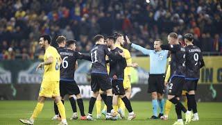 REZUMAT ROMANIA - KOSOVO (0-0) - MECI SUSPENDAT DUPA CE JUCATORII LUI KOSOVO AU IESIT DE PE TEREN!