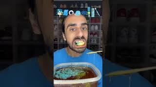 Food ASMR Eating a Sonic Popsicle and all Blue Snacks!