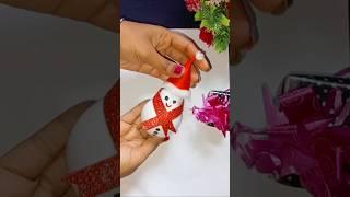 Diy snowman ️ with light bulb /Diy christmas  special #shorts#youtubeshorts#snowman#christmas#diy