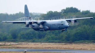 [4K] LOW TAKEOFF C130 Hercules - Propeller Tip Vortices