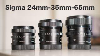 Sigma 24mm 35mm 65mm –Perfect Compact Set Up