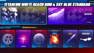 *NEW* Titanium White Beach Bum & Sky Blue Standard In The Rocket League Item Shop - 3/9/25