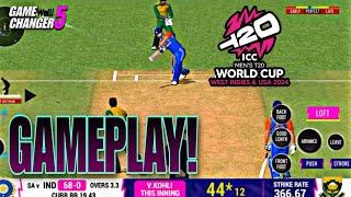 Game Changer 5 Cricket Game: T20 World Cup 2024 Gameplay | South Africa vs India,New Commentary!