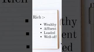 'Rich' in many ways #englishgrammar #vocabwords  #ielts #vocabulary #englishspeaking #letsstudy