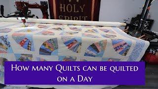 What I got Quilted in a Day///Longarm Quilting Workday