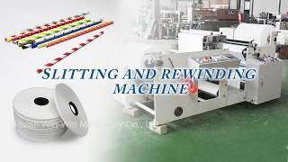 Automatic paper straws slitting and cutting machine