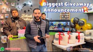 Biggest giveaway winner announcement at zohaib machines happy birthday zohaib