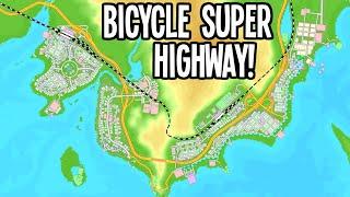 How a Bicycle Super-Highway Keeps Traffic at Bay in Cities Skylines!