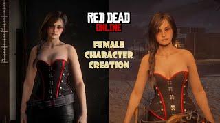 Red Dead Online Female Character Creation and how she looks in-game every lighting