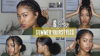 6 EASY (NO BRAID) NATURAL HAIRSTYLES