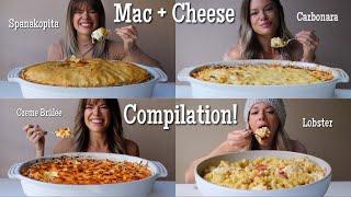 Mac and Cheese Compilation MUKBANG! Lobster, Carbonara, Creme Brûlée and Spanakopita Mac + Cheese!