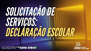 DECLARAÇÃO ESCOLAR UNINTER