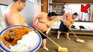 Breaking Down & Rebuilding the Dohyō (Sumo Ring) before Curry Rice 
