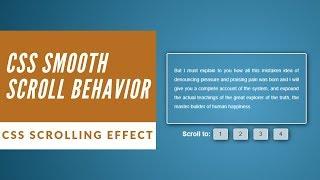 Pure CSS Smooth Scrolling - CSS Scroll Behavior Property