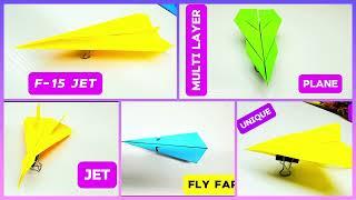 Origami 5 Paper Planes: Fly Far! | Pushpa Arts & Crafts #trending  #paperaeroplane #origami #diy