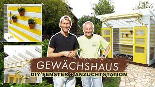 Gewächshaus selber bauen Part 2 - DIY Fenster + Anzuchtstation | EASY ALEX