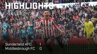 Rigg Back-Heel Seals Victory | Sunderland AFC 1 - 0 Middlesbrough FC | EFL Championship Highlights