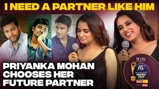 Priyanka Mohan Chooses Her Future Partner|Golden Sparrow #priyankamohan|JFW Achievers Awards 2024|