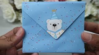 GA069 Kartu Ucapan dan Amplop Greeting Card Happy Birthday Bear AMSTOREINDO