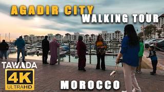 Agadir city walking tour 2024- Morocco 4K UHD