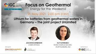 Focus on Geothermal: Elif Kaymakci: Lithium for batteries from geothermal waters in Germany