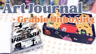 Art Journal With Me Process Video August 2024 | Grabie Scrapbook Box Unboxing