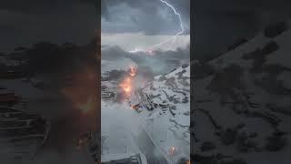 그린란드 누크, 하늘이 찢어졌다! 얼음우박과 낙뢰의 습격 / Greenland Nuuk Hit by Giant Ice Hail and Lightning #자연재해 #얼음폭풍