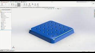 SolidWorks How to - Plastic vacuum formed shell with indents drawn in SolidWorks