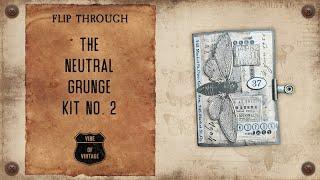 Flip Through of the Neutral Grunge Kit No. 2 #junkjournaling #flipthrough