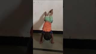 Vihaan handstand practice