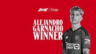 Alejandro Garnacho wins Budweiser's Premier League Goal of the Month for November | 2023-24