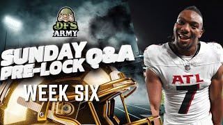 NFL Week 6 DFS Pre-Lock Show | DFS Army